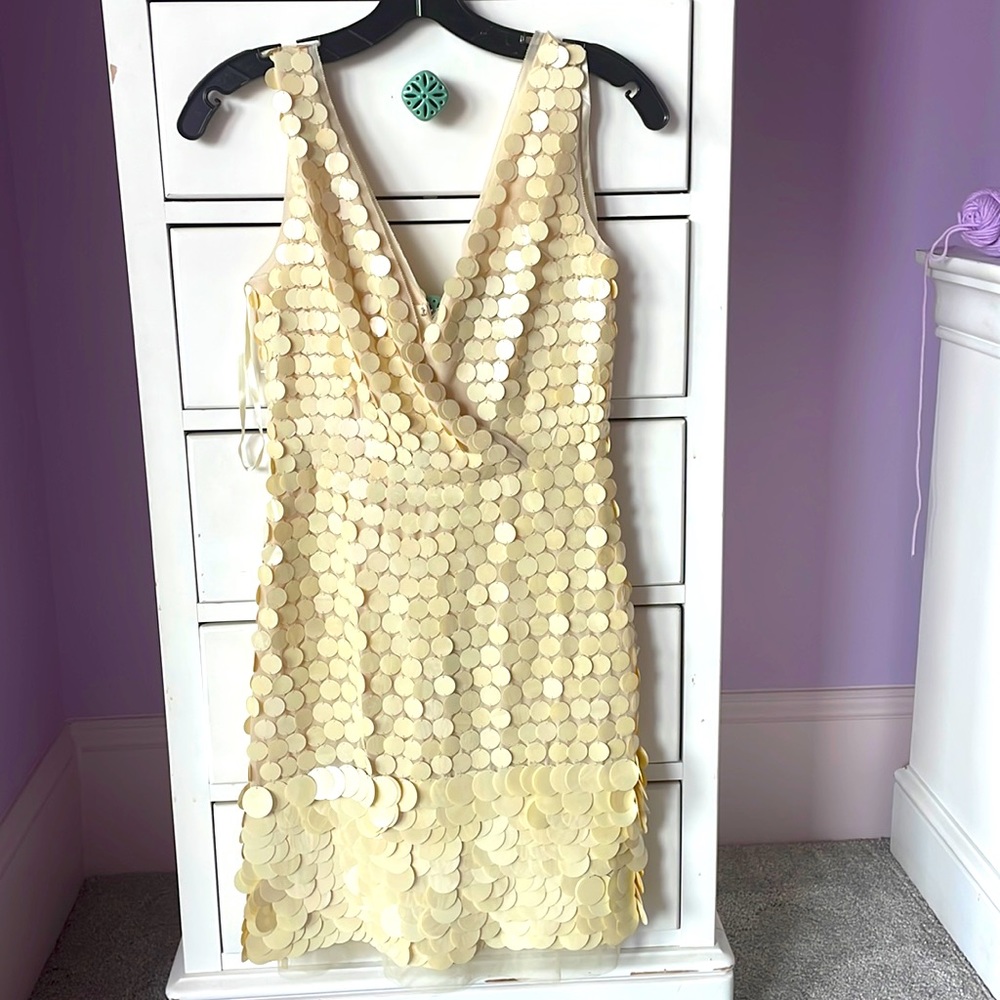Champagne sequin dress
